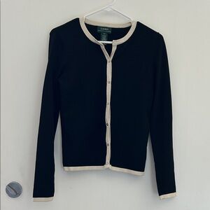 Ralph Lauren Black and Cream Cardigan